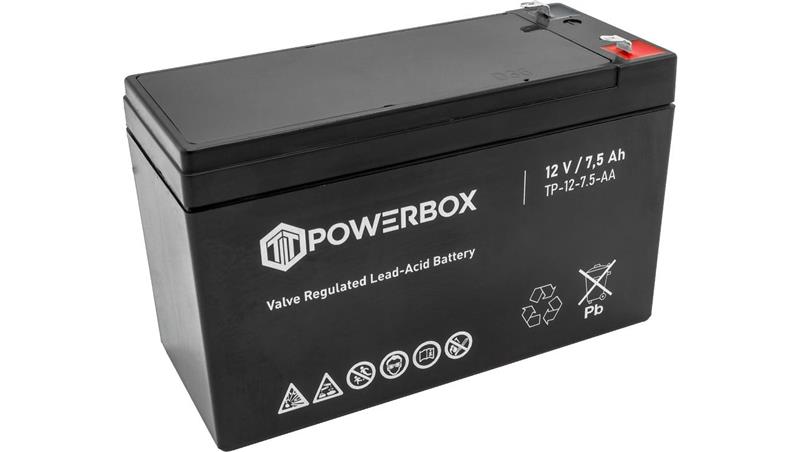 POWERBOX Akumulator VRLA AGM 12V 7,5Ah-84802 POWERBOX Akumulator VRLA AGM 12V 7,5Ah-84802