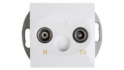 Simon 54 Gniazdo antenowe RD/TV końcowe separowane białe DAK.01/11-46