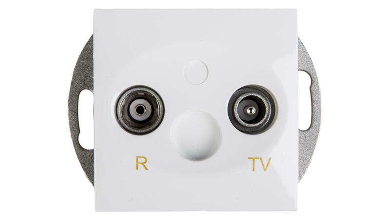 Simon 54 Gniazdo antenowe RD/TV końcowe separowane białe DAK.01/11-46