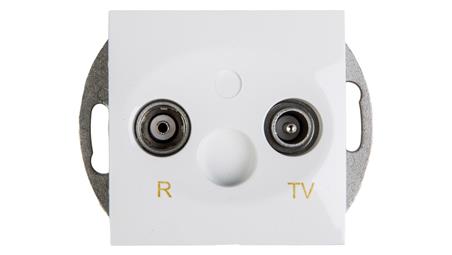 Simon 54 Gniazdo antenowe RD/TV końcowe separowane białe DAK.01/11-46