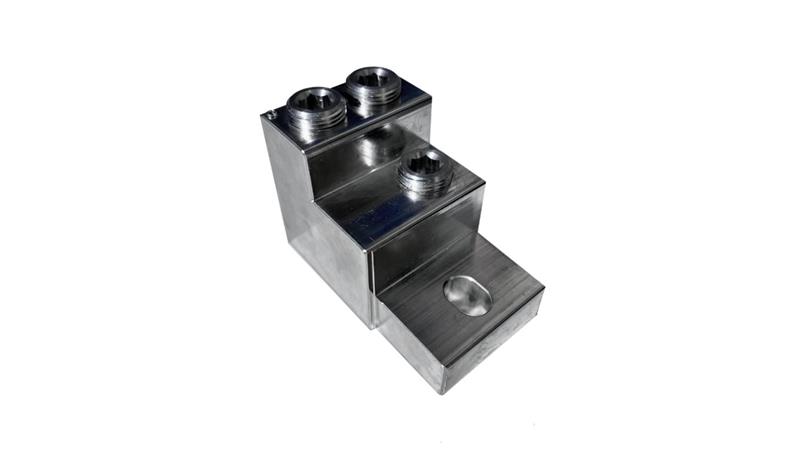 OTH301-3 Zacisk aparatowy uniwersalny, z jednym otworem montażowym 3xAl/Cu 70-300 mm2, 1250A, 1000V, MAC3301A14-84839