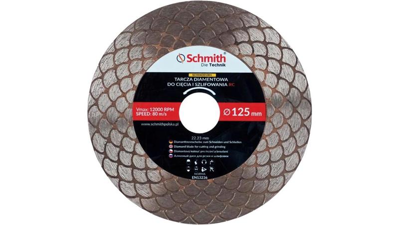 Tarcza diamentowa 125 do cięcia szlifowania RC z redukcją kąt 45 st. Schmith-90453