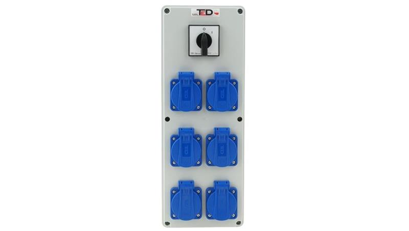 Rozdzielnica budowlana BIWAK 6Gs 230V + wył 0-1 02.021-88388