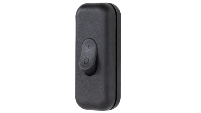 Łącznik przelotowy kołyskowy na kabel KLIK 1-biegunowy 2,5A 250 V czarny / 09045-85625