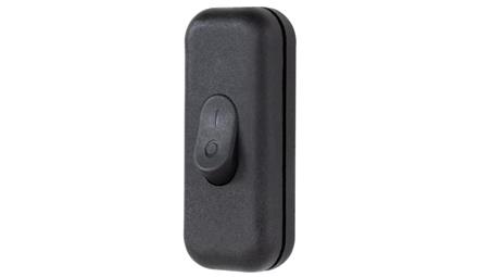 Łącznik przelotowy kołyskowy na kabel KLIK 1-biegunowy 2,5A 250 V czarny / 09045-85625