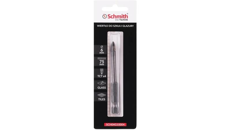 Wiertło do szkła gresu ceramiki glazury 6mm otwornica HEX Schmith-90975