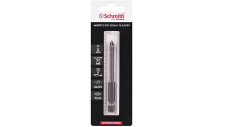 Wiertło do szkła gresu ceramiki glazury 5mm otwornica HEX Schmith-90983