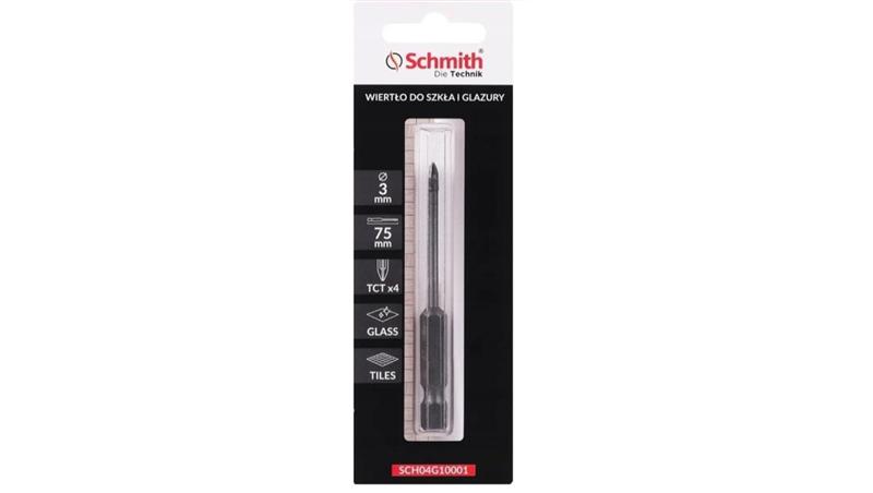 Wiertło do szkła gresu ceramiki glazury 3mm otwornica HEX Schmith-90982 Wiertło do szkła gresu ceramiki glazury 3mm otwornica HEX Schmith-90982