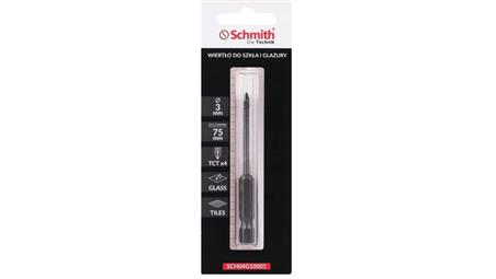 Wiertło do szkła gresu ceramiki glazury 3mm otwornica HEX Schmith-90982