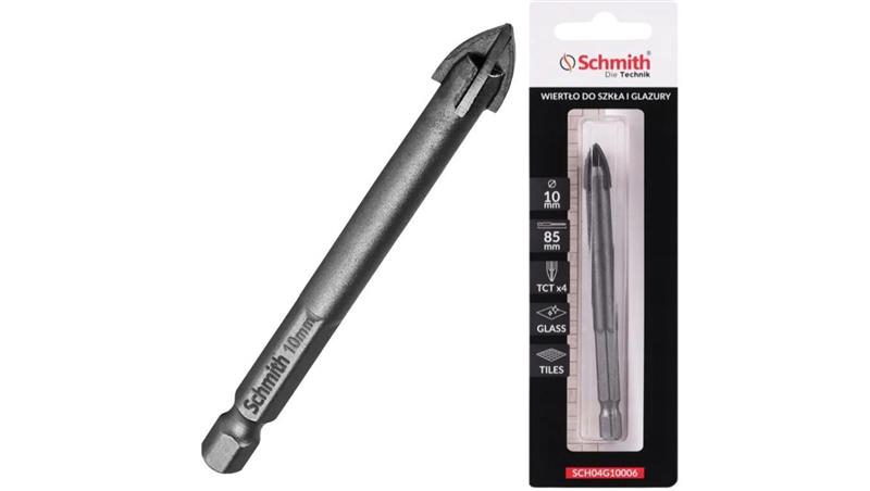 Wiertło do szkła gresu ceramiki glazury 10mm otwornica HEX Schmith-90981