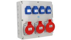 Rozdzielnica 5x32A 2x5x16A 4x3x16A INA=32A IP54 SB-007005-S0050-54-88404