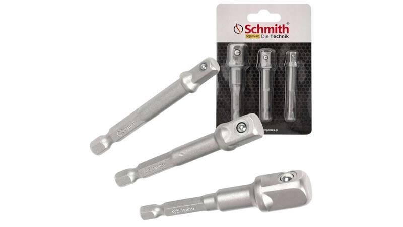 Uchwyt do wkrętarki adapter zestaw 3szt. Schmith-90165 Uchwyt do wkrętarki adapter zestaw 3szt. Schmith-90165