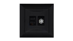 Gniazdo podtynkowe typu F + gn. RJ-45 czarny, Pola / 33205-85733