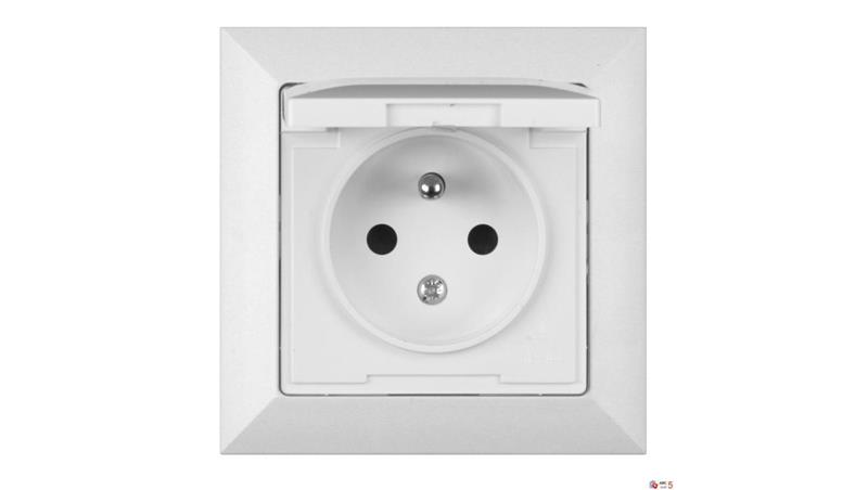 Gniazdo podtynkowe z/u IP44 p/t białe, Pola / 33030-85980 Gniazdo podtynkowe z/u IP44 p/t białe, Pola / 33030-85980