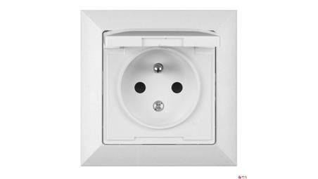 Gniazdo podtynkowe z/u IP44 p/t białe, Pola / 33030-85980