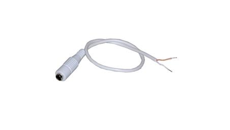 Gniazdo DC 2,1/5,5 na kablu 30cm biały kabel podwó-86976