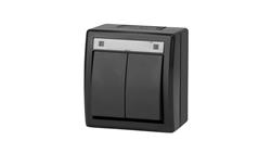 AQUANT 2K łącznik natynkowy świecznikowy IP55 antracytowy 5002-17-85716