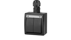 AQUANT 2K łącznik natynkowy świecznikowy IP65 antracytowy 5002-67-85718