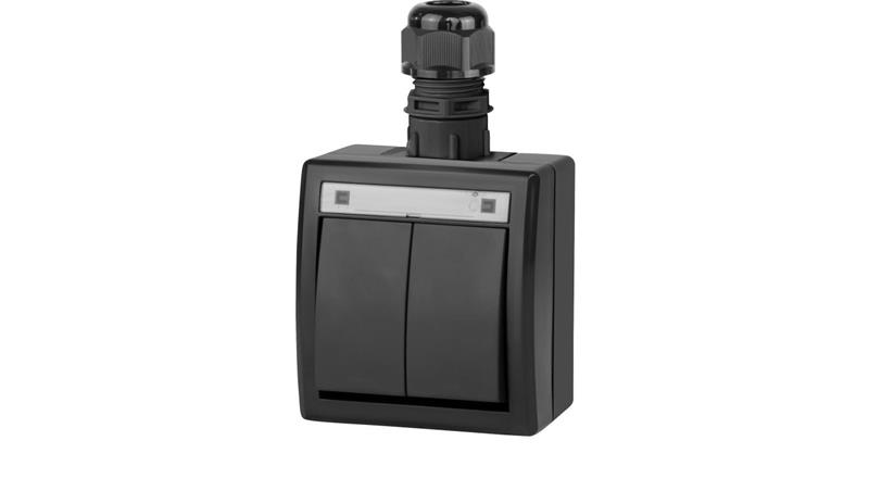 AQUANT 2K łącznik natynkowy świecznikowy IP65 antracytowy 5002-67-85718 AQUANT 2K łącznik natynkowy świecznikowy IP65 antracytowy 5002-67-85718