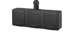 AQUANT 2K gniazdo natynkowe potrójne z uziemieniem 3x2P+Z IP65 antracytowy 5043-67-85942