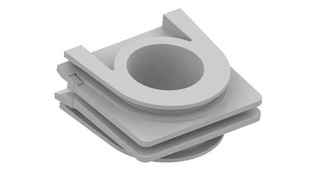 AQUANT 2K adapter do pionowego łączenia gniazd i łączników IP55 szary 5080-10-85495