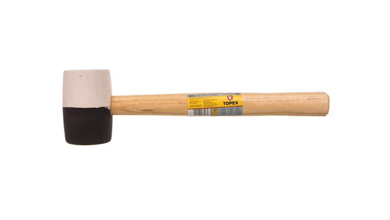 Młotek gumowy 450g śr. 58mm czarno-biała guma trzonek drewniany 02A354-112530
