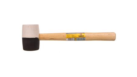 Młotek gumowy 450g śr. 58mm czarno-biała guma trzonek drewniany 02A354-112530