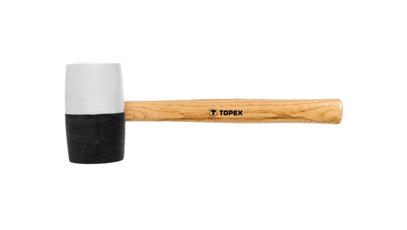 Młotek gumowy 680g śr. 63mm czarno-biała guma trzonek drewniany 02A355-112531