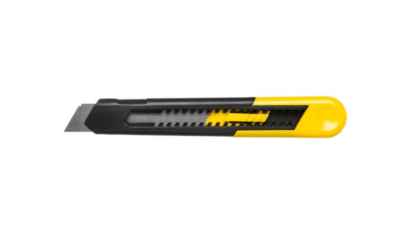 NÓŻ NA OSTRZA ŁAMANE 18 MM ŻÓŁTO-SZARY (BLISTER) MN-63-019-112977
