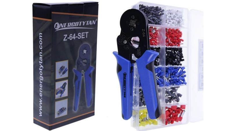 Zaciskarka do tulejek izolowanych i nieizolowanych z zestawem tulejek 1200 sztuk / 0,25-10 mm2 / Z-64-SET-113185