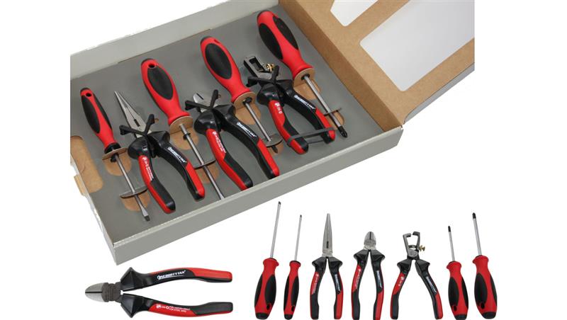 Zestaw szczypiec i wkrętaków z ENERGOTYTANU / Zestaw 7 częściowy narzędzi / MADE IN GERMANY / EX660-114383