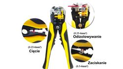 Ściągacz izolacji 0,25-6 mm2 / Automatyczny ściągacz izolacji / Szczypce do ściągania izolacji i zaciskania 5w1 / Z-D2 /-112588