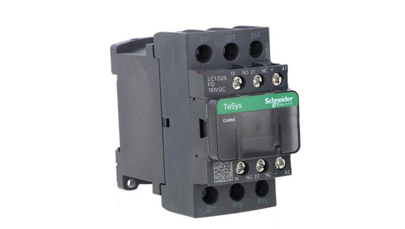 TeSys Deca Stycznik mocy 25A 3P 110V DC 1Z 1R LC1D25FD-12049