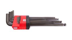 Zestaw kluczy imbusowych Jednostki metryczne, 9 szt. 1.5mm Sześciokątne, typu L, materiał: Stal-114495