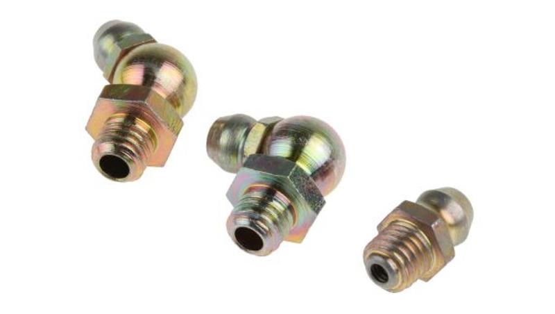 Zestaw smarowniczki, w zestawie: H1 proste 1/4 cala BSF (x50) H2-45 1/4 cala BSF (x50) H3-90 1/4 cala BSF (x50)-113095