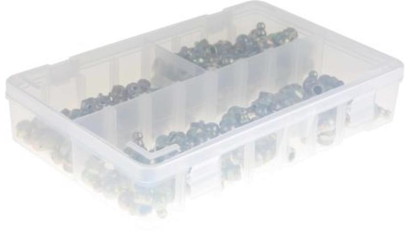 Zestaw smarowniczki, w zestawie: H1 proste 10 x 1 mm (x50) H2-45 10 x 1 mm (x50) H3-90 10 x 1 mm (x50) pudełko-113094 Zestaw smarowniczki, w zestawie: H1 proste 10 x 1 mm (x50) H2-45 10 x 1 mm (x50) H3-90 10 x 1 mm (x50) pudełko-113094