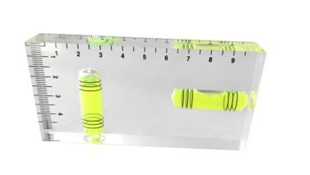 Poziomica Nie, W poziomie: 1, w pionie: 2 mm, 100 x 50 x 15mm, RS PRO-113139