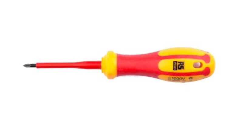 Wkrętak izolowany dla elektryka, grot Pozidriv 60 mm RS PRO-114167 Wkrętak izolowany dla elektryka, grot Pozidriv 60 mm RS PRO-114167