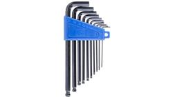 Zestaw kluczy imbusowych Jednostki brytyjskie, 10 szt. 1/16 in, 1/4 in, 1/8 in, 1/16 in, 3/8 in, 3/16 in, 3/32 in, 5/16-114544