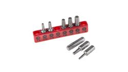 Końcówka wkrętakowa Torx, materiał Stal chromowo-molibdenowo-wanadowa, T10, T15, T20, T25, T27, T30, T40, T8, 8 szt.-114286