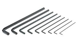 Zestaw kluczy imbusowych Jednostki metryczne, 9 szt. 1.5mm Sześciokątne, typu L, materiał: Stal chromowo-wanadowa, RS-114534