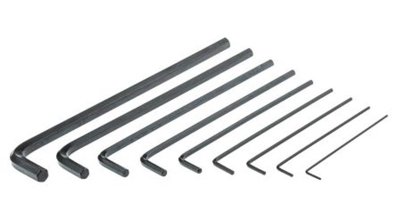 Zestaw kluczy imbusowych Jednostki metryczne, 9 szt. 1.5mm Sześciokątne, typu L, materiał: Stal chromowo-wanadowa, RS-114534
