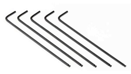 Klucz imbusowy Jednostki metryczne 2.5mm Końcówka kulkowa, typu L, materiał: Stal chromowo-wanadowa, RS PRO-114474