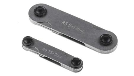 Zestaw do pomiaru promienia, typ: Wskaźnik promienia, Jednostki metryczne, l. łopatek: 16, przyrost: 0.25mm-112275