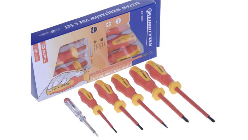 WKRĘTAKI IZOLOWANE DLA ELEKTRYKA -1000V - 6 SZTUK / E38013 -ZESTAW WKRĘTAKÓW 6 SZTUK - 1KV-113928 WKRĘTAKI IZOLOWANE DLA ELEKTRYKA -1000V - 6 SZTUK / E38013 -ZESTAW WKRĘTAKÓW 6 SZTUK - 1KV-113928