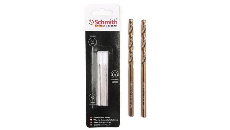 Wiertło do metalu kobaltowe 3mm wiertła 2szt HSS-Co Schmith-90902