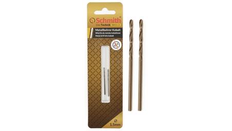 Wiertło do metalu kobaltowe 1,5mm wiertła 2szt HSS-Co Schmith-90923