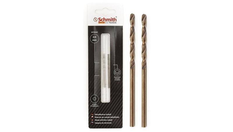 Wiertło do metalu kobaltowe 2mm wiertła 2szt HSS-Co Schmith-90905