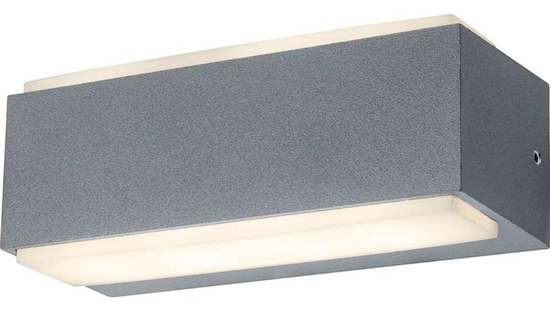 Kinkiet LED 7W 400lm 4000K/neutralna IP54 IK10 zewnętrzny aluminium + poliwęglan szary VILA 7W GRAY NW GXPS173-111596