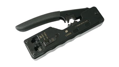 Zaciskarka 8P/6P/4P (RJ45/RJ12/RJ11) do wtyków przelotowych typu EZ oraz na gruby drut NI041-113389